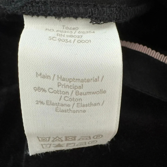 Boden Classic Tapered leg Velvet Pants in black size 10R ankle length - Picture 9 of 14